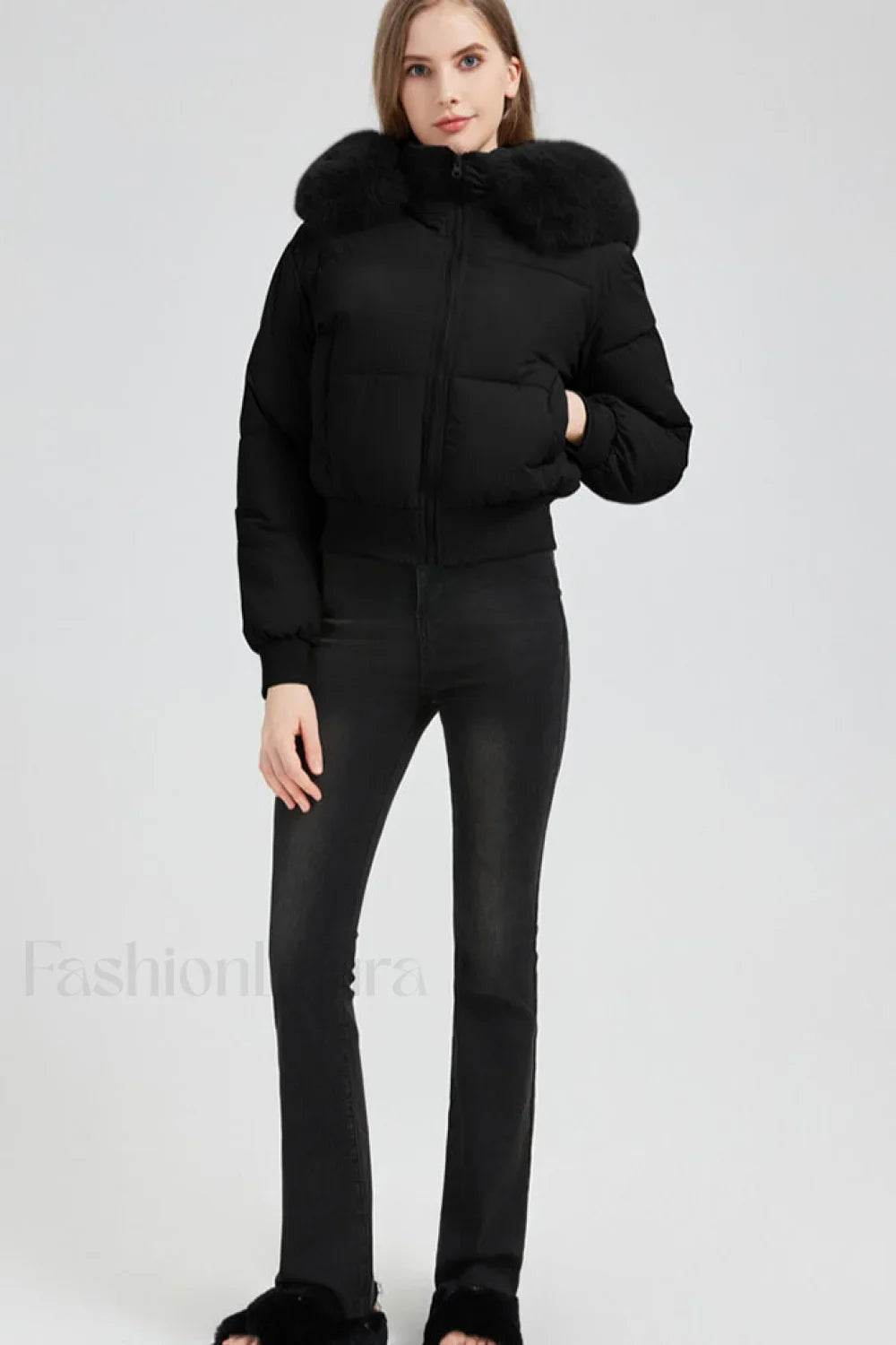 Short Waist Slim Puffer Coat