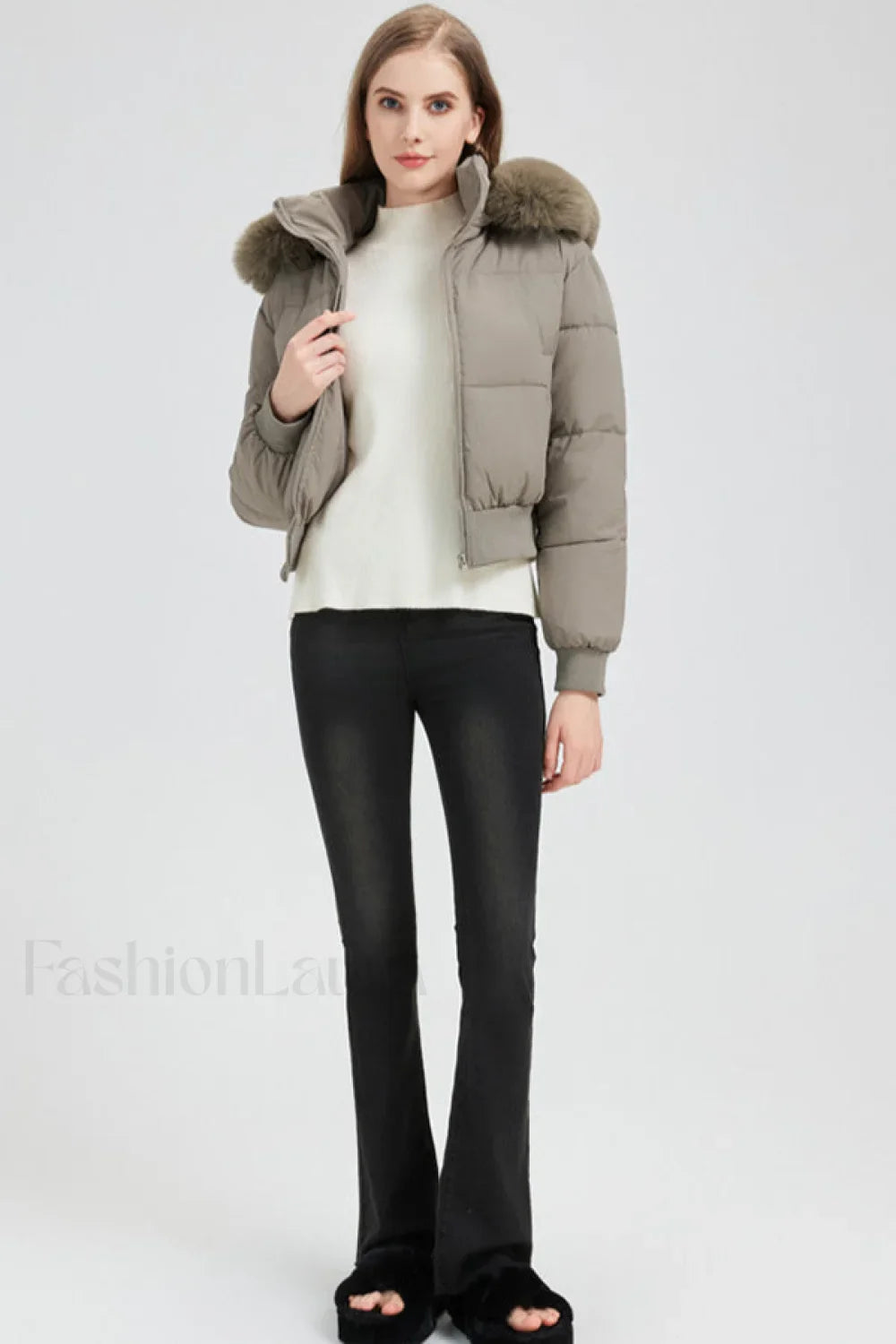 Short Waist Slim Puffer Coat