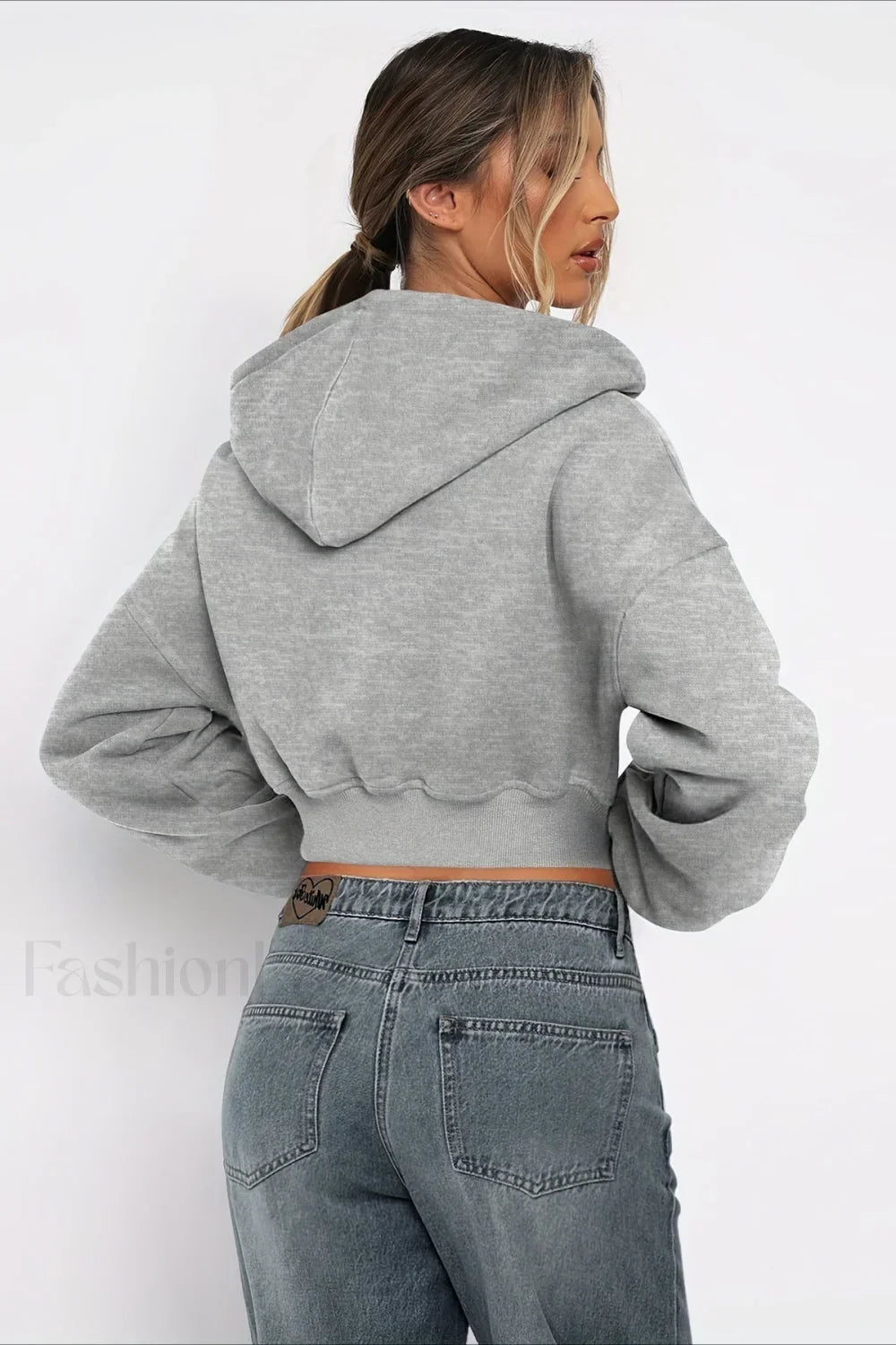 Short Zip Up Hoodie Coat