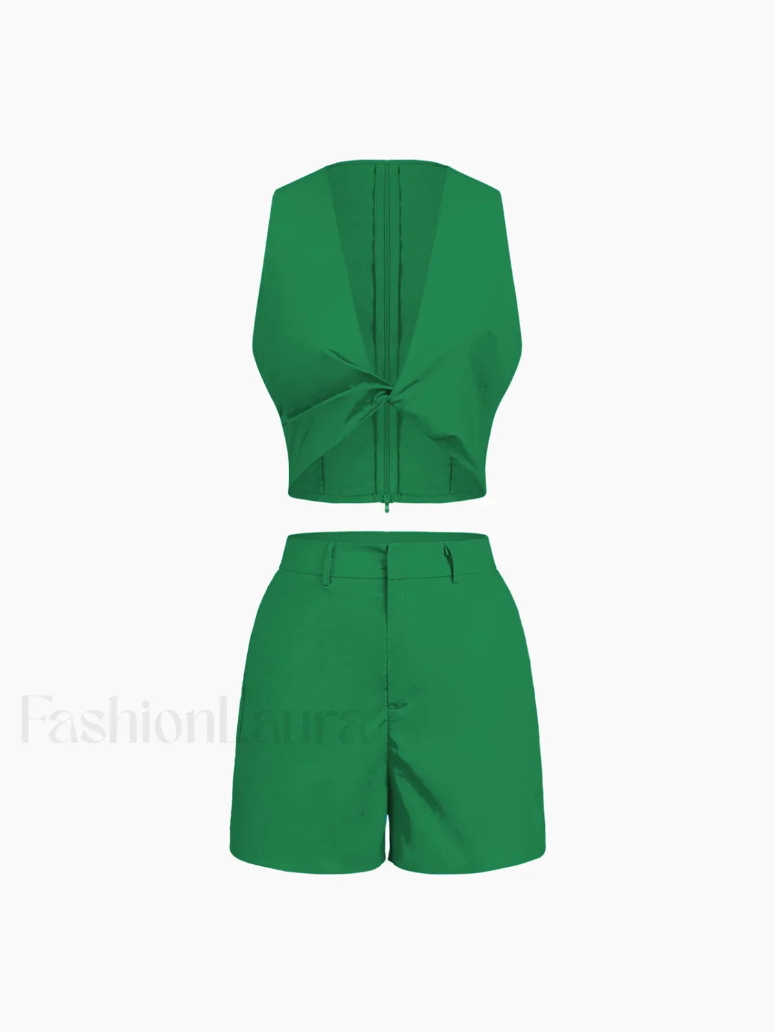 Sicilia Knotted Two Trendy Piece Shorts Set