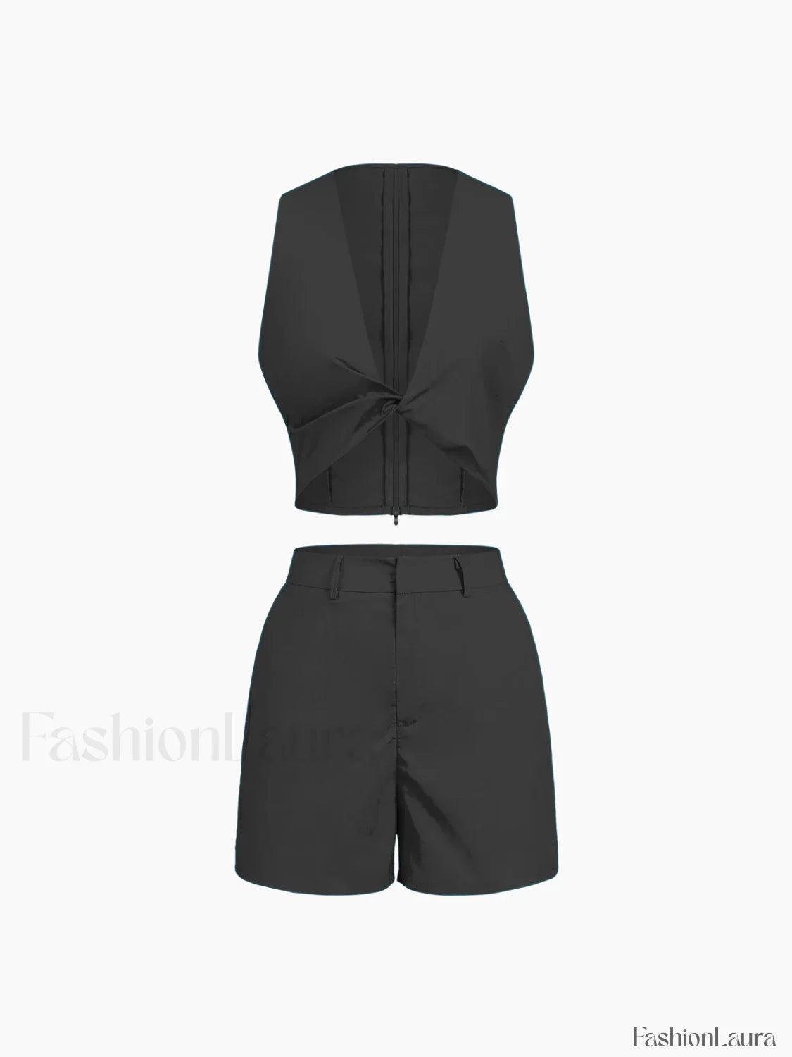 Sicilia Knotted Two Trendy Piece Shorts Set