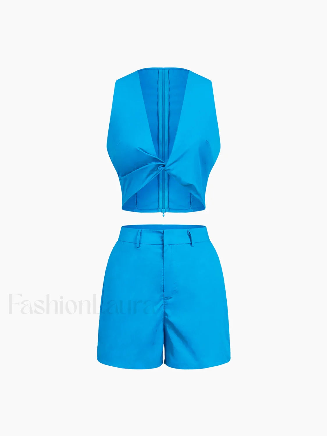 Sicilia Knotted Two Trendy Piece Shorts Set