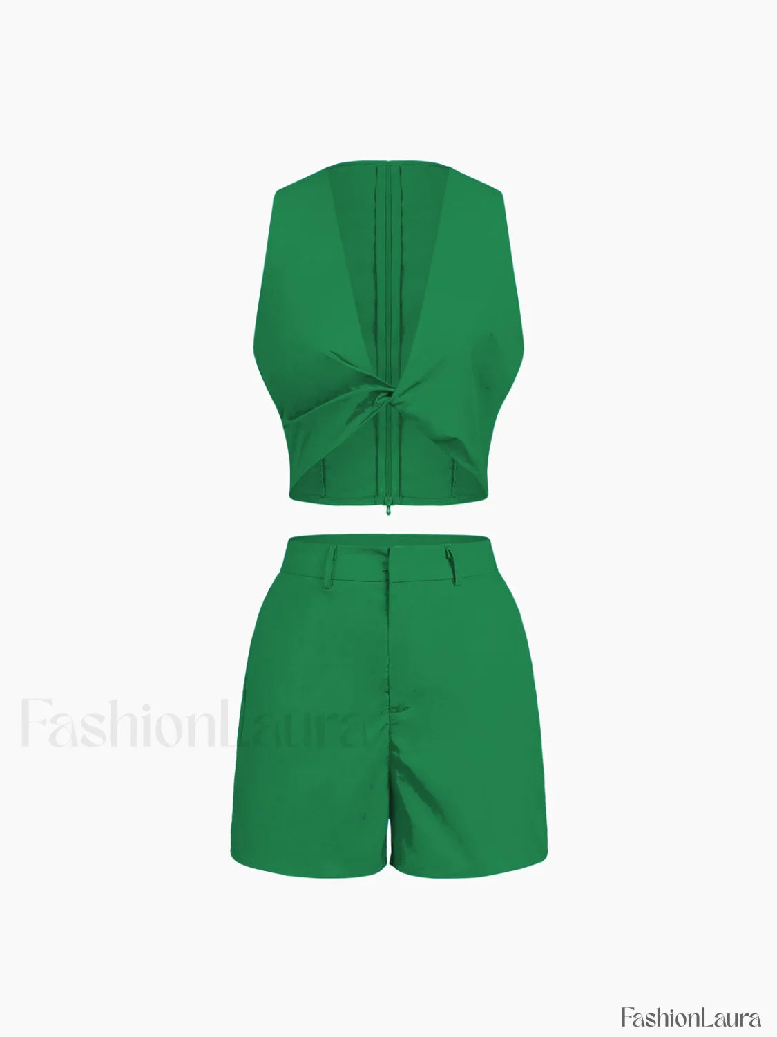 Sicilia Knotted Two Trendy Piece Shorts Set