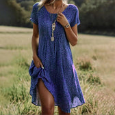 Floral Collared Short Sleeve Button Front Shirt Dress 3