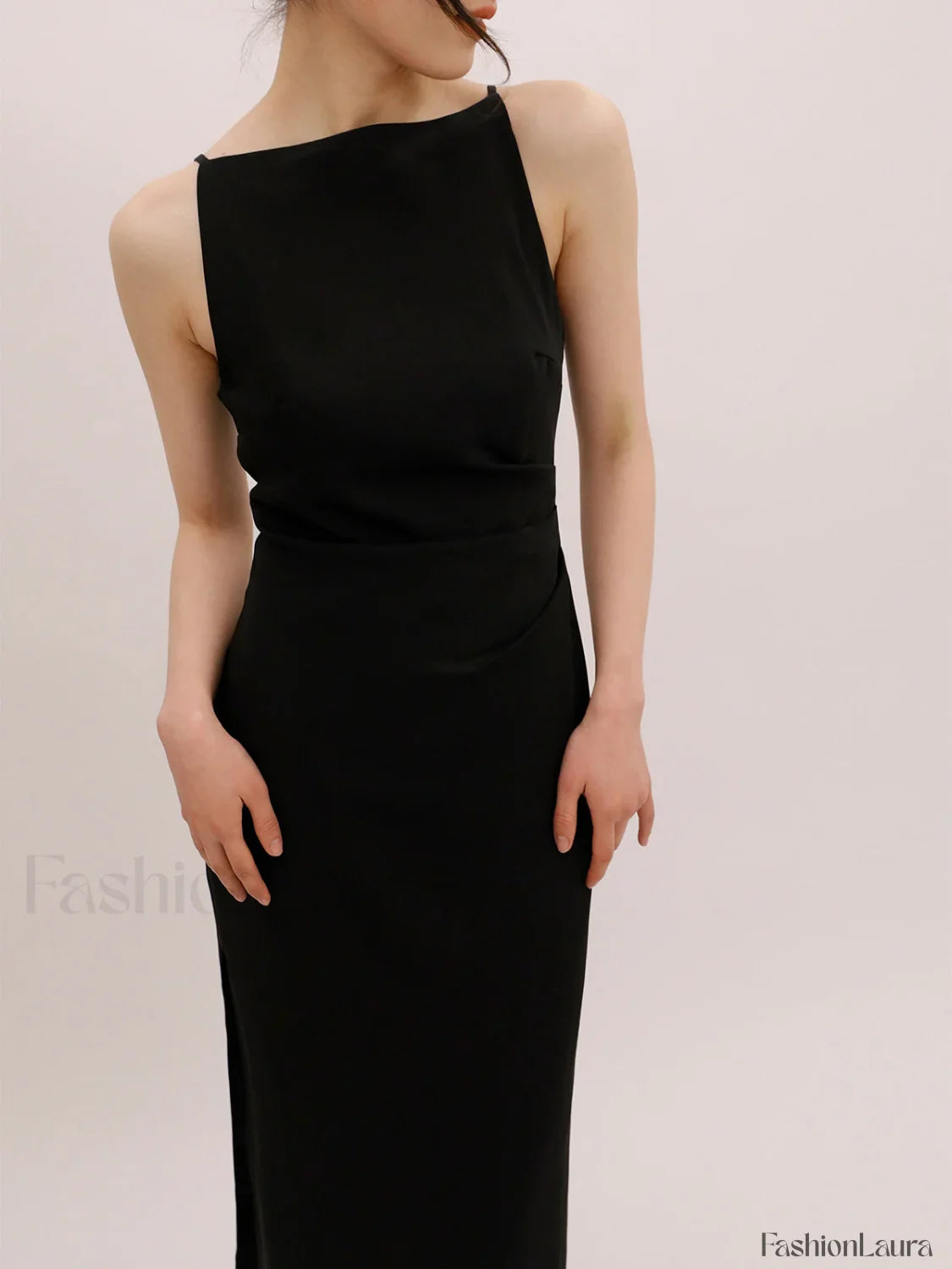 Silent Sea Boat Trendy Neck Midi Dress