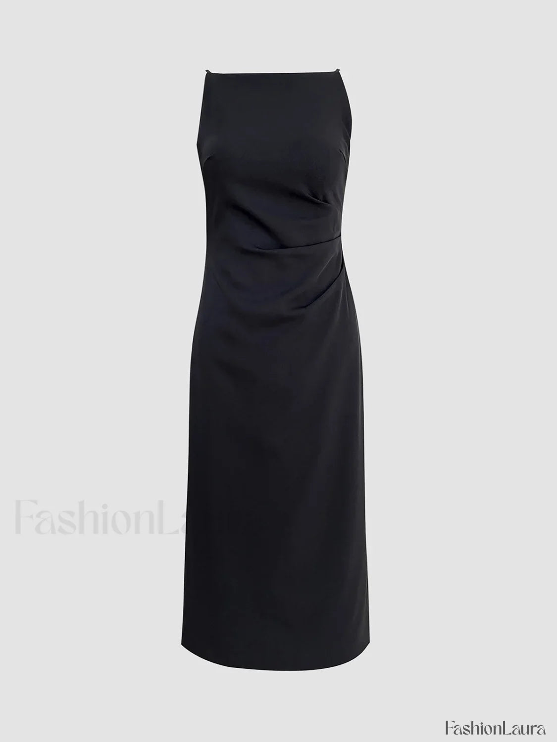 Silent Sea Boat Trendy Neck Midi Dress