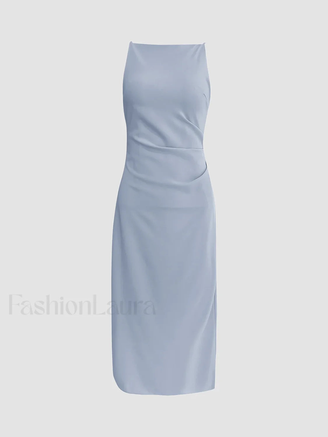 Silent Sea Boat Trendy Neck Midi Dress