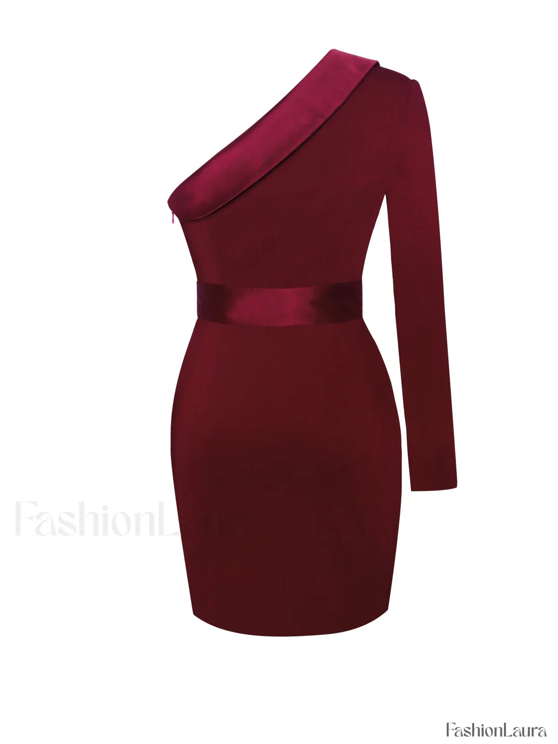 Silver Night Wine Red Graceful Sequin Crepe Tuxedo Blazer Dress