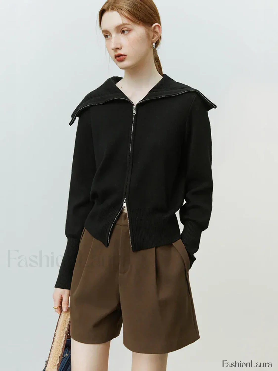 Simple Woolen A-line Autumn Winter Shorts