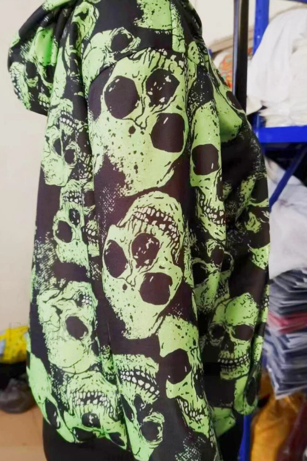 Skull Graphic Zip-Up Hoodie