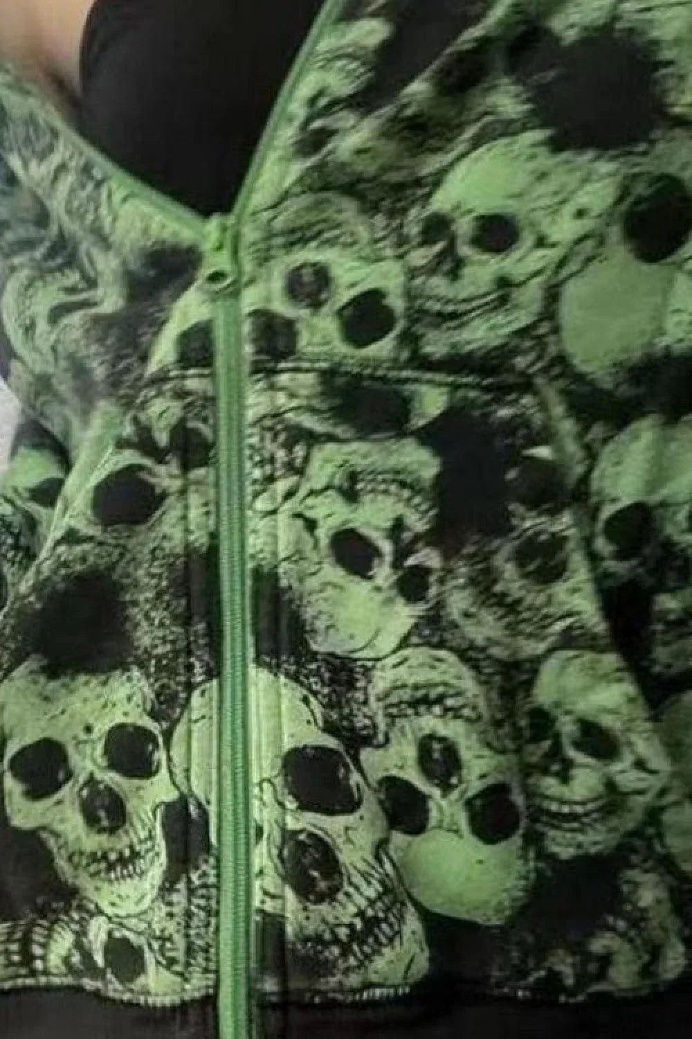 Skull Graphic Zip-Up Hoodie