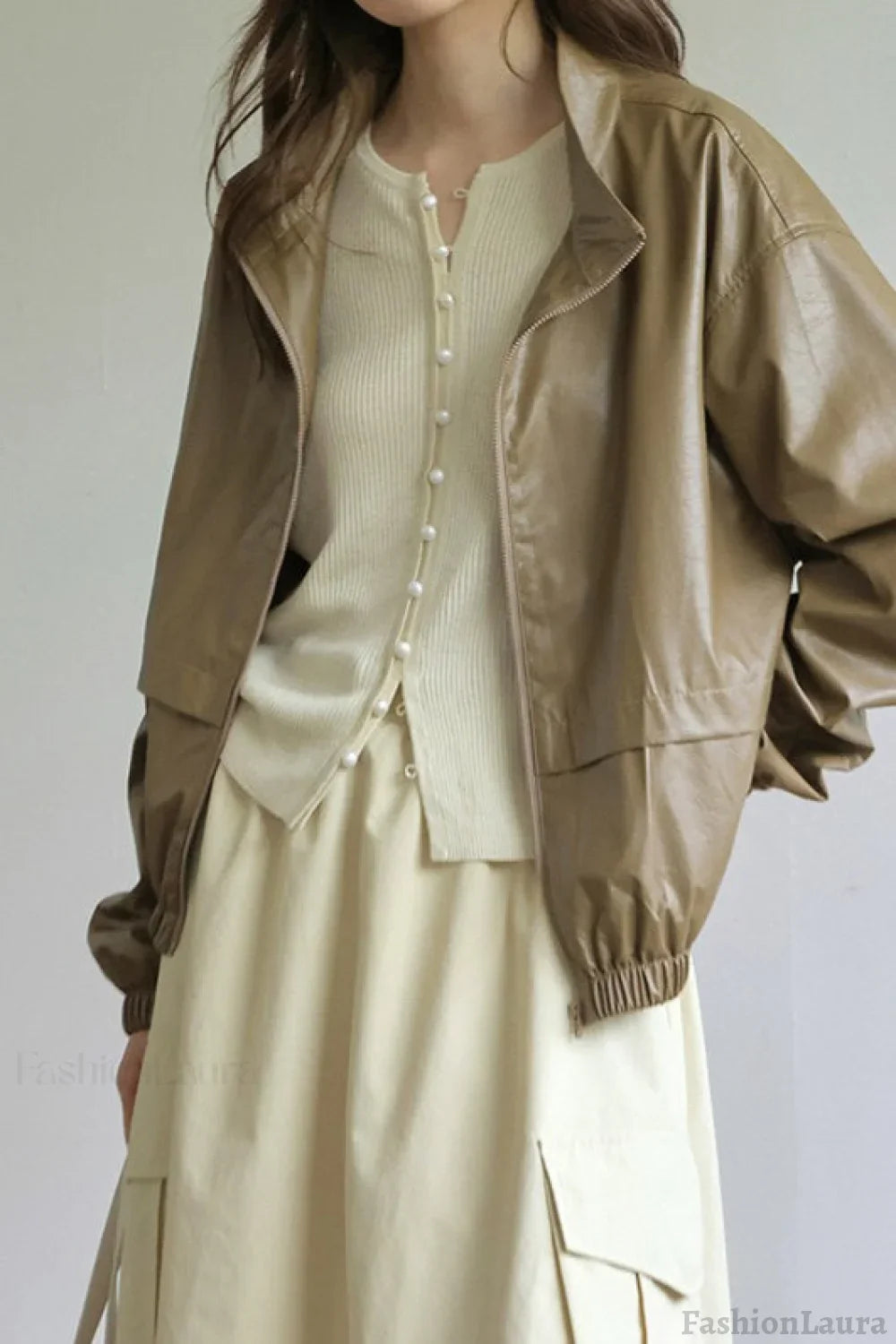 Sleek Wool Knit Cardigan