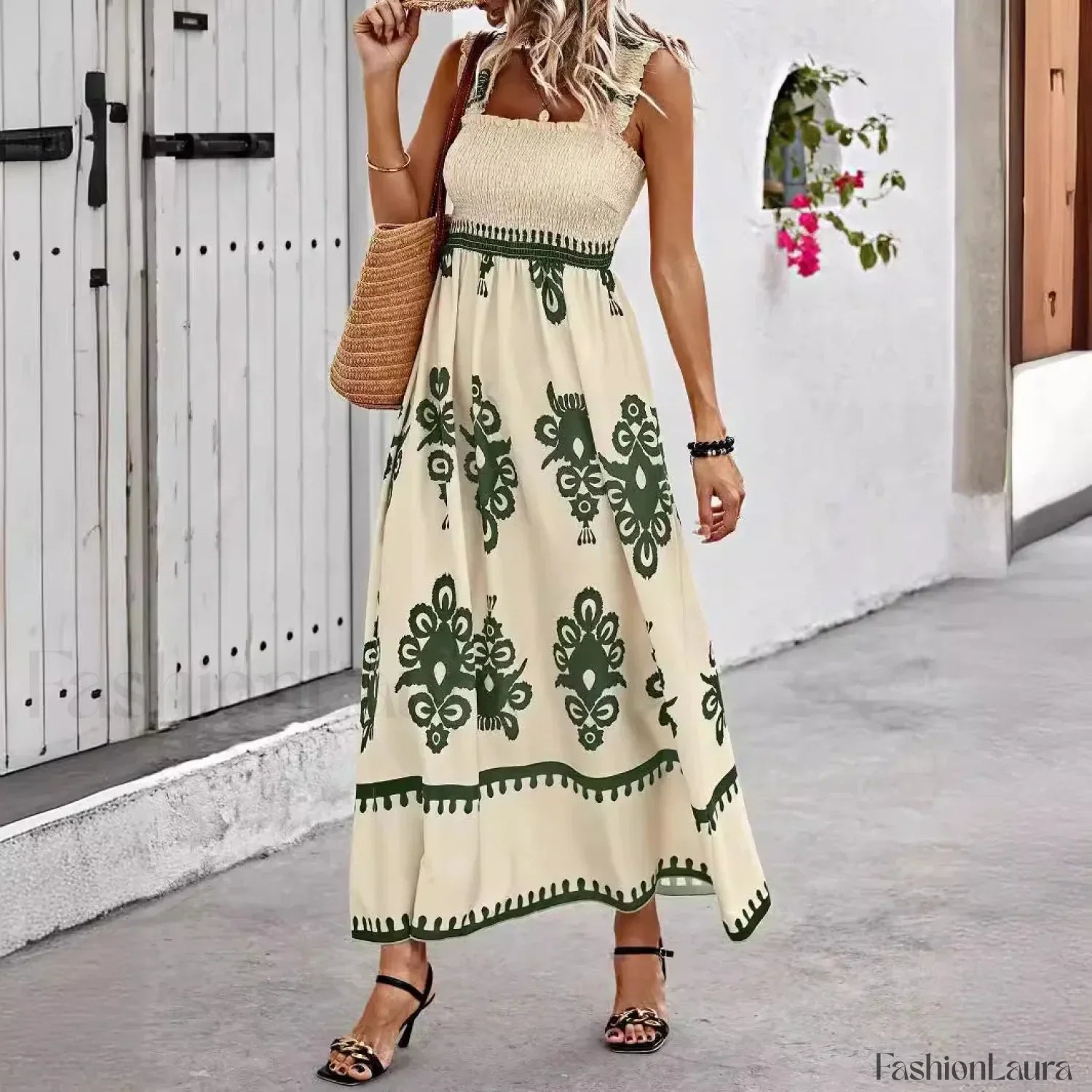 Sleeveless A-Line Party Boho Dress