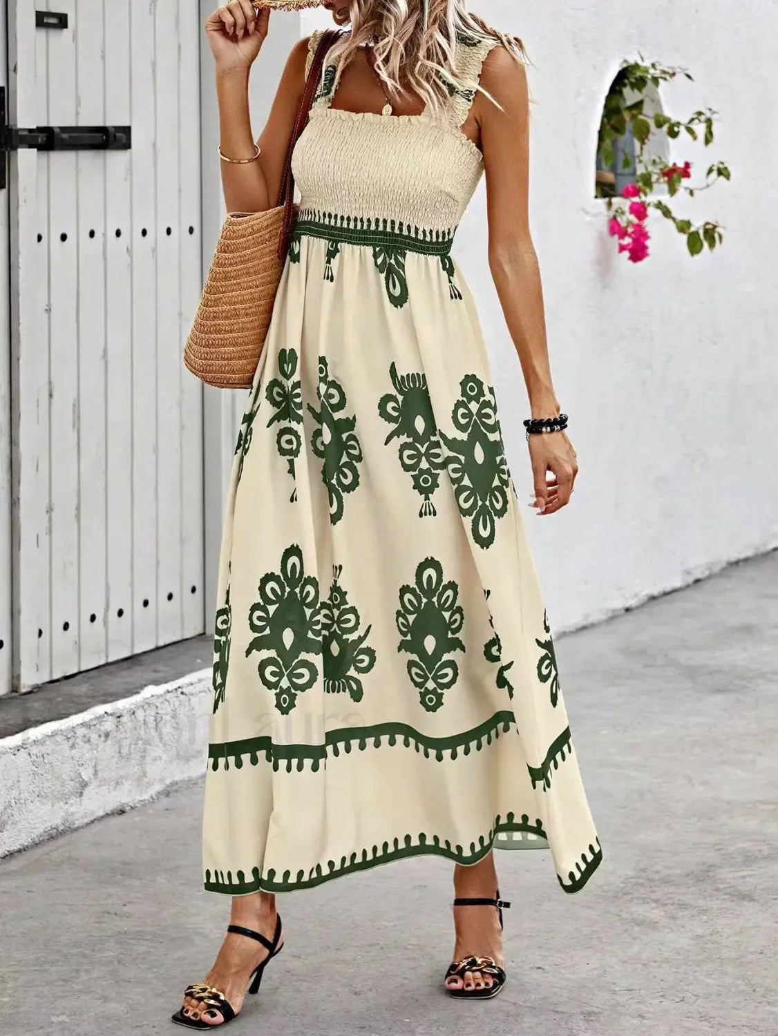Sleeveless A-Line Party Boho Dress