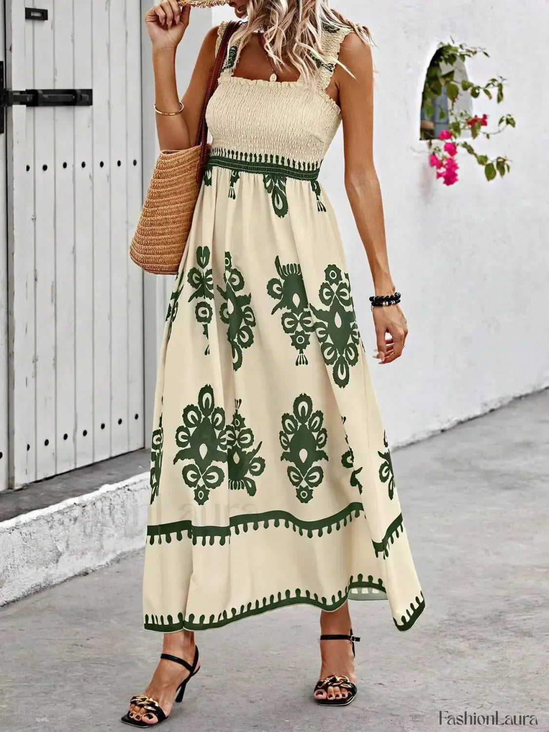 Sleeveless A-Line Party Boho Dress