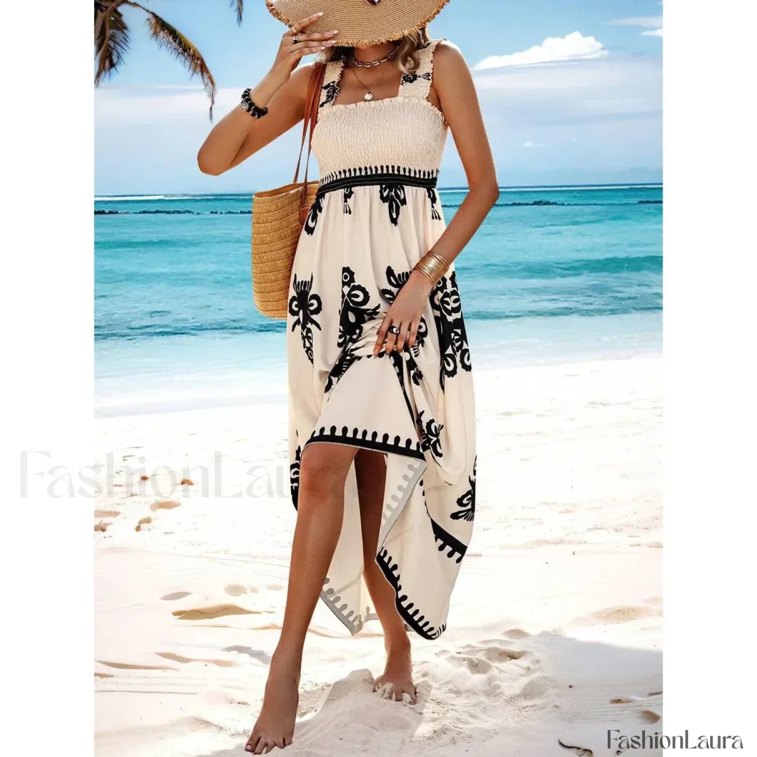 Sleeveless A-Line Party Boho Dress
