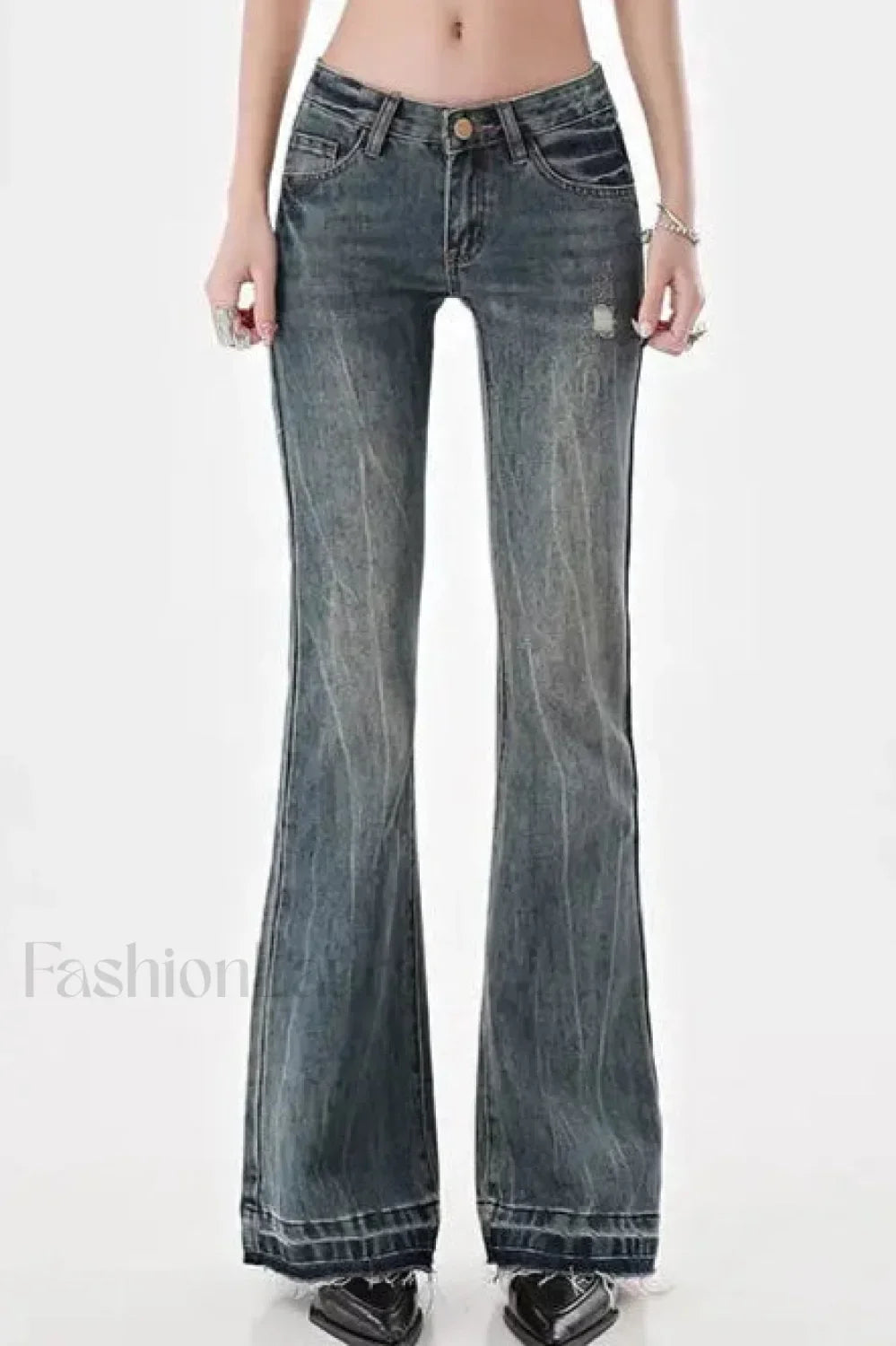 Slim Fit Low Waist Micro Flare Jeans