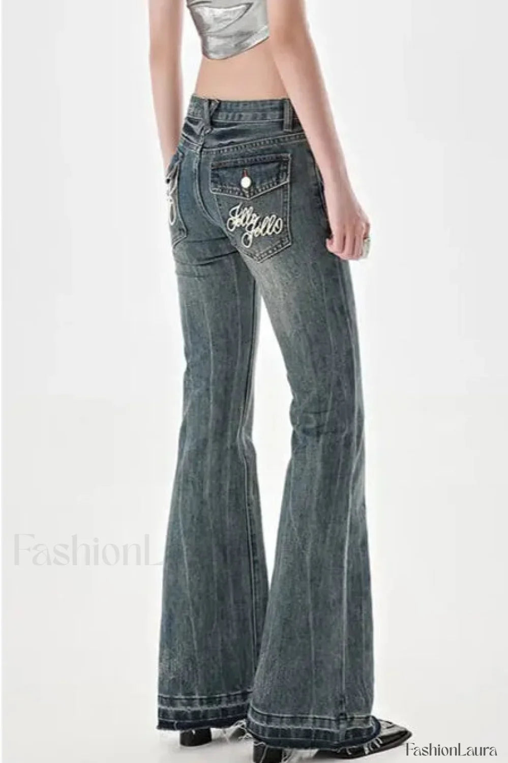 Slim Fit Low Waist Micro Flare Jeans