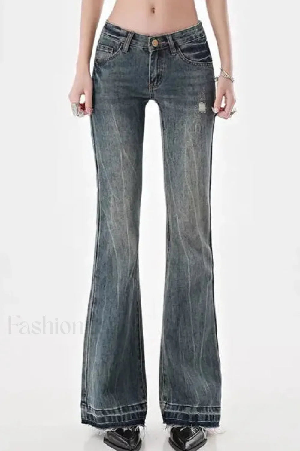 Slim Fit Low Waist Micro Flare Jeans