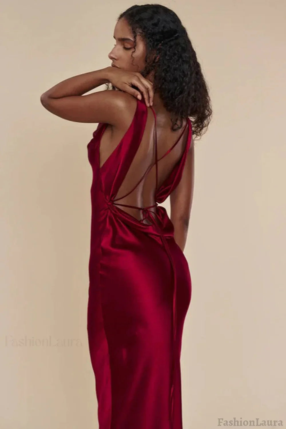 Slim Fit Open Back Maxi Dress