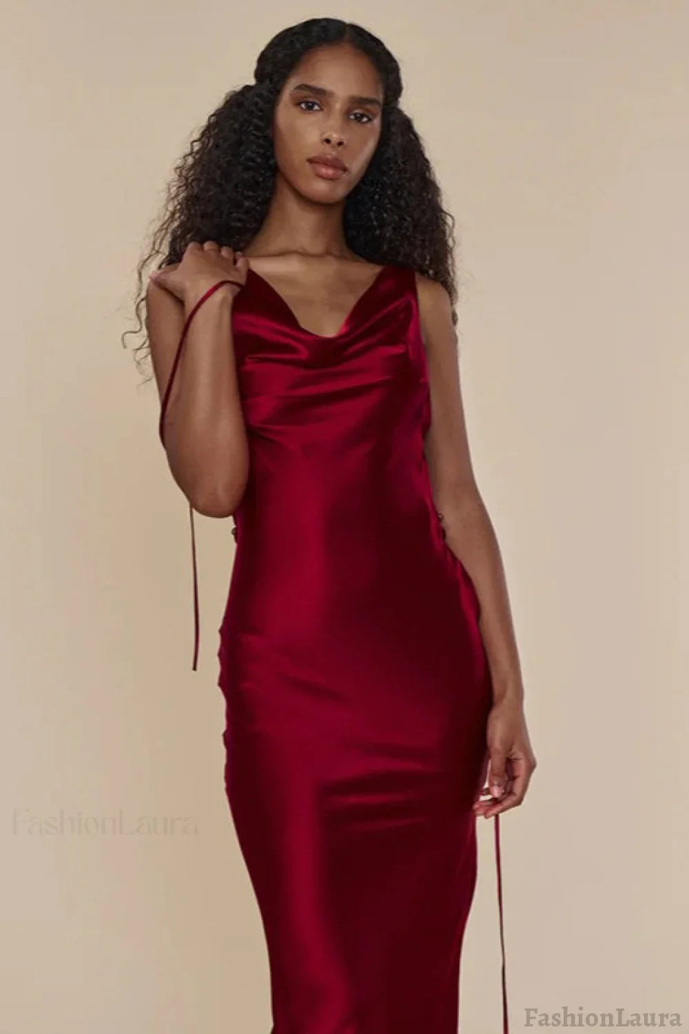 Slim Fit Open Back Maxi Dress