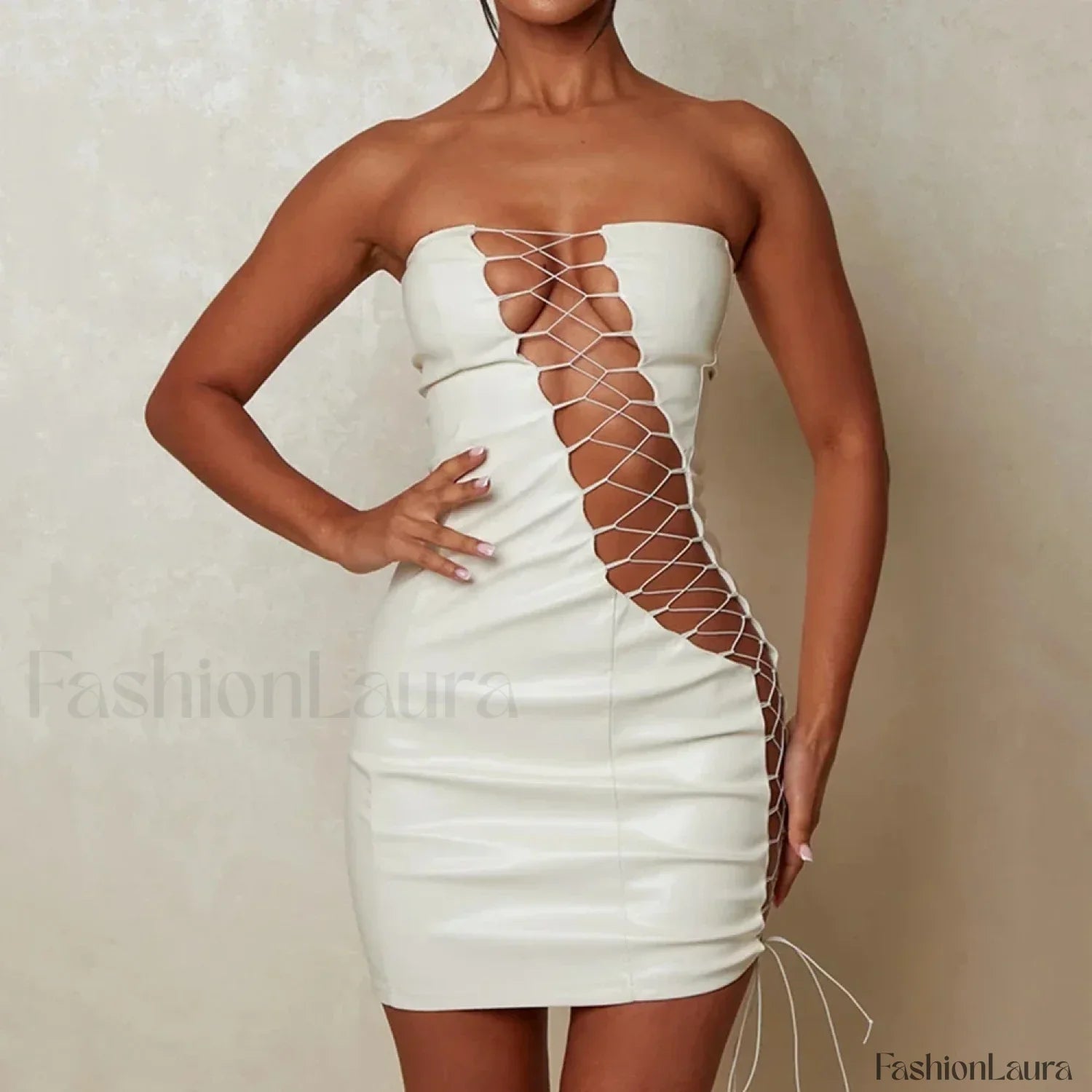 Slimming Strap Waist Mini Dress