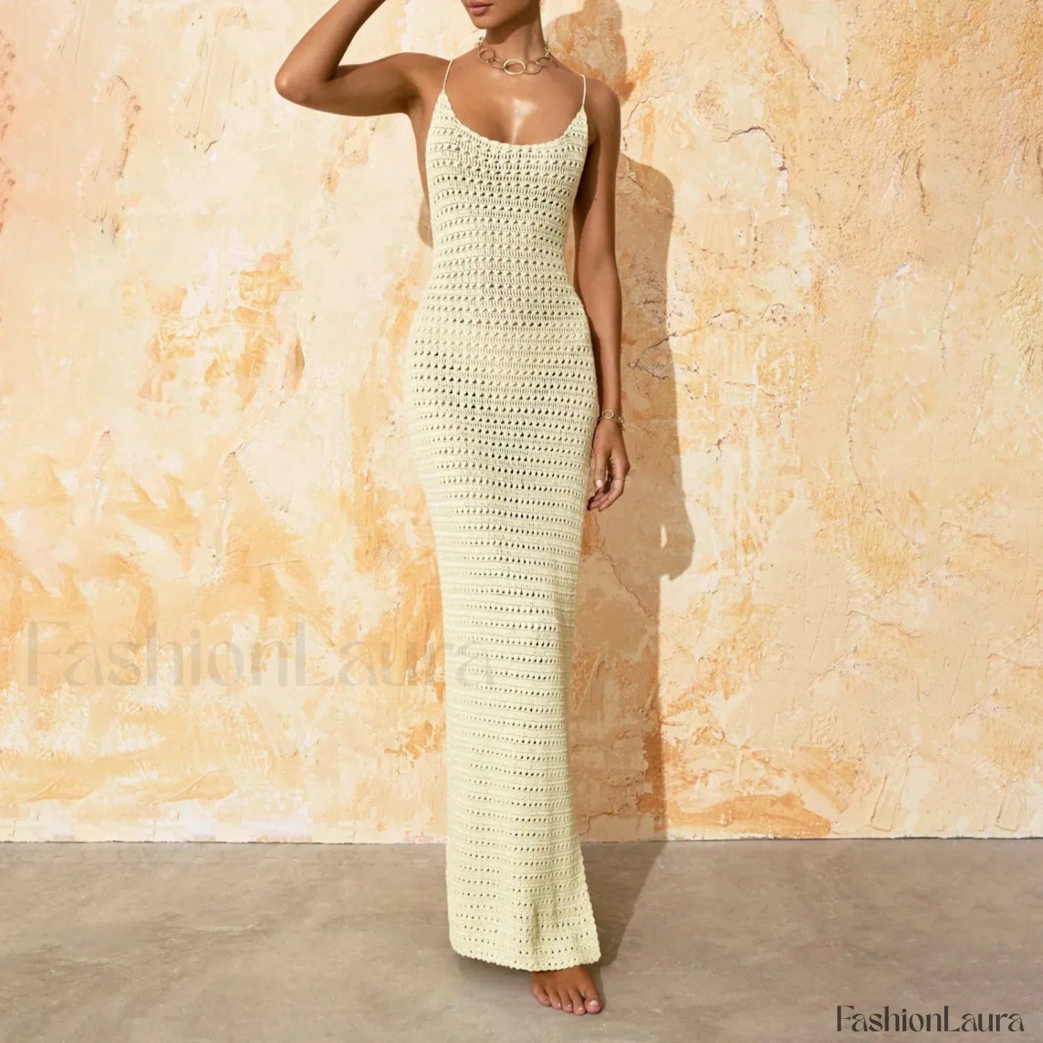 Slit Bodycon Knit Maxi Cover Up