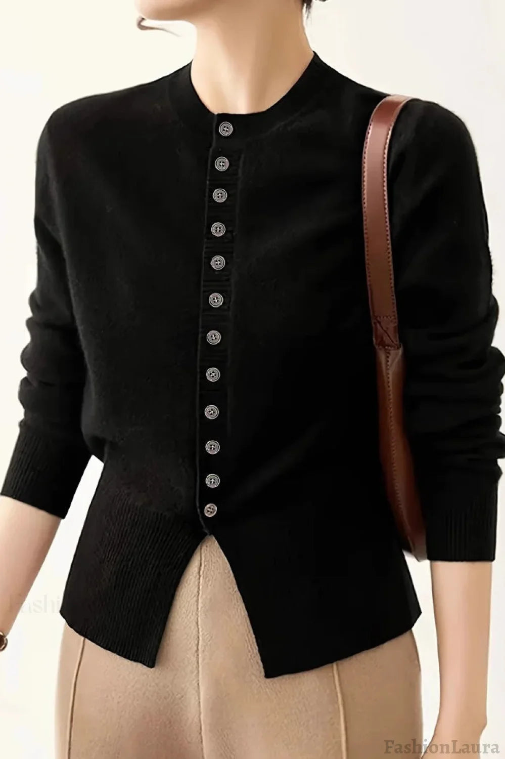 Slit Sleeve Soft Touch Cardigan