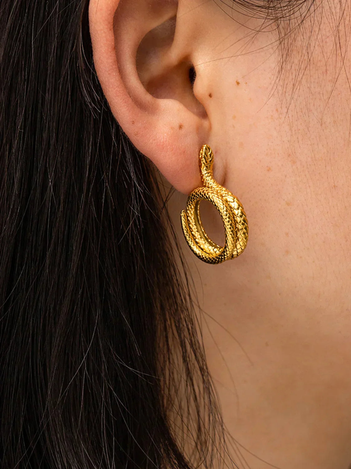 Snake Charming Shape Earrings