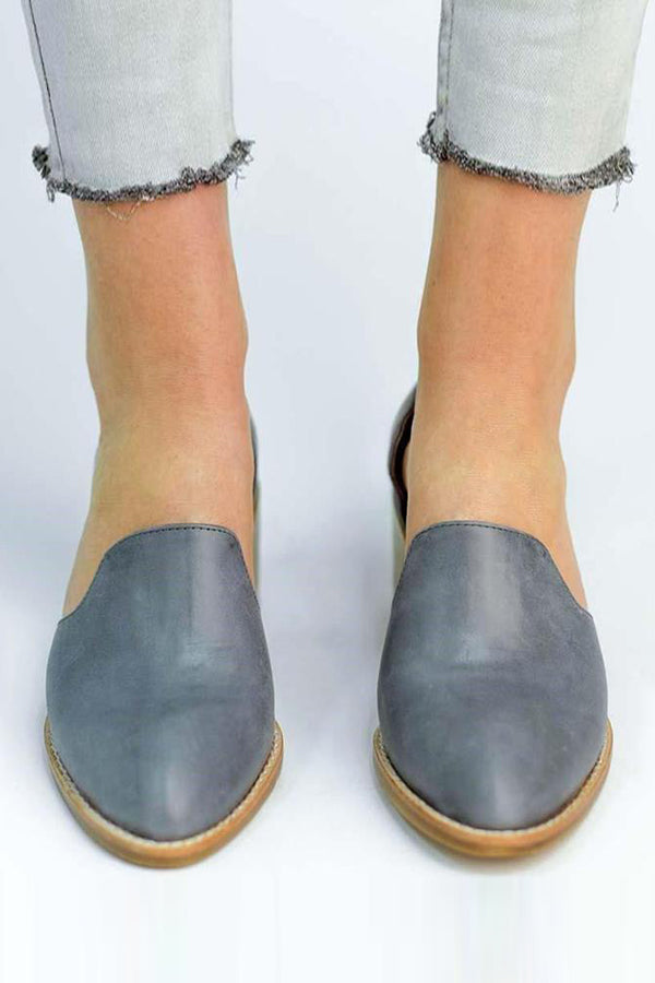 Side Cut Chunky Heel Pumps