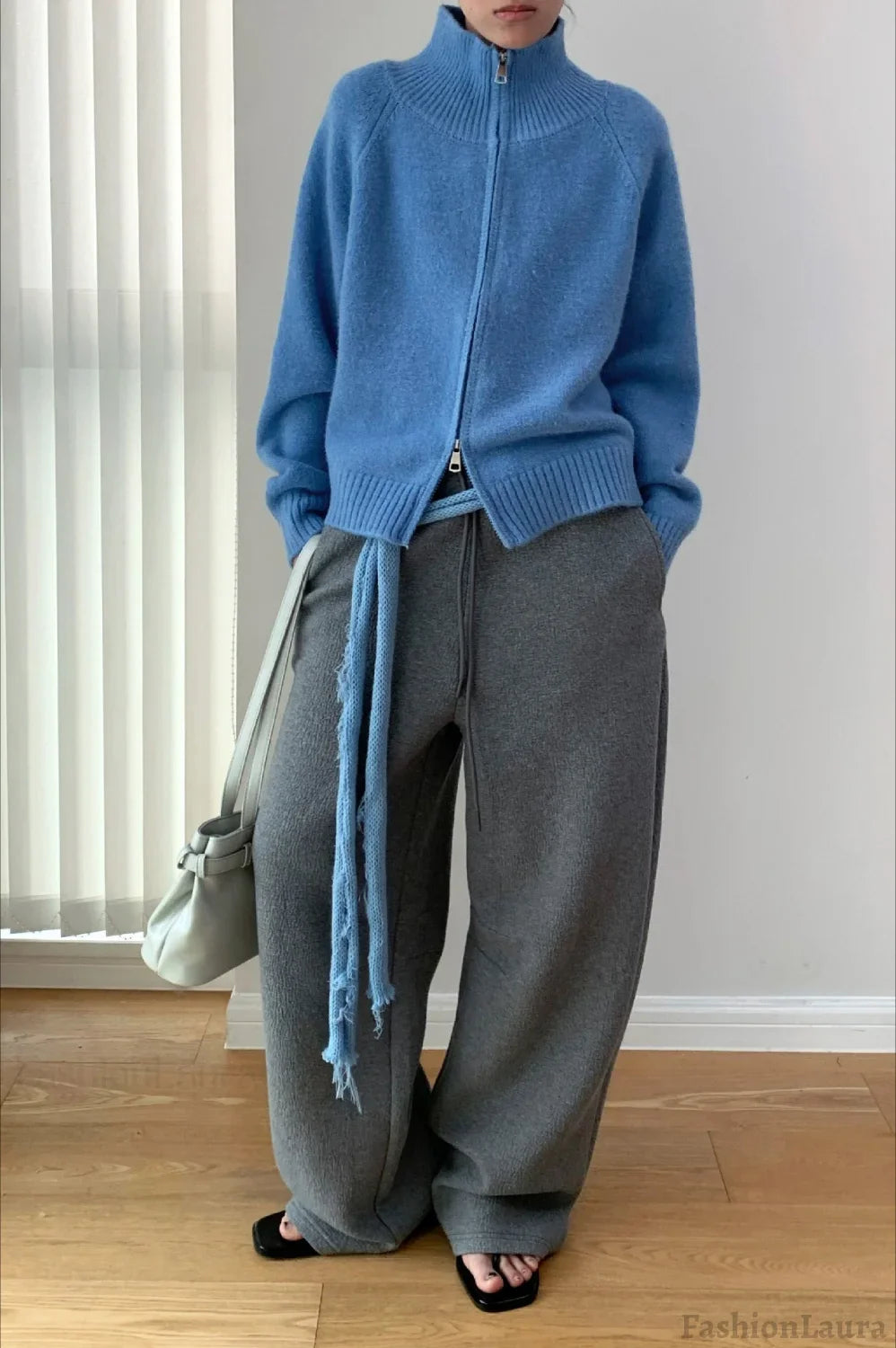 Soft Knit Zipper Cardigan