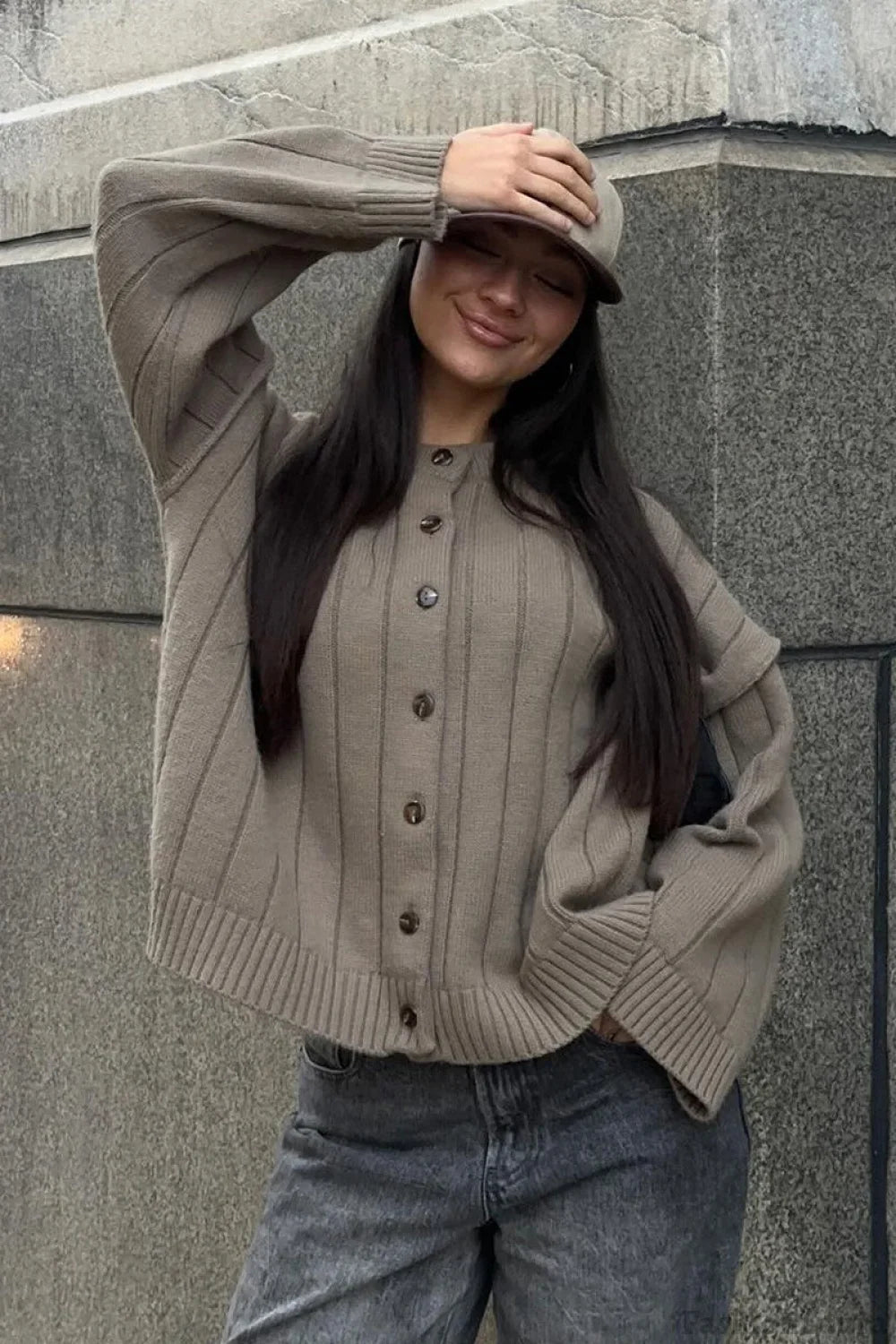 Soft Rib Relaxed Cardigan