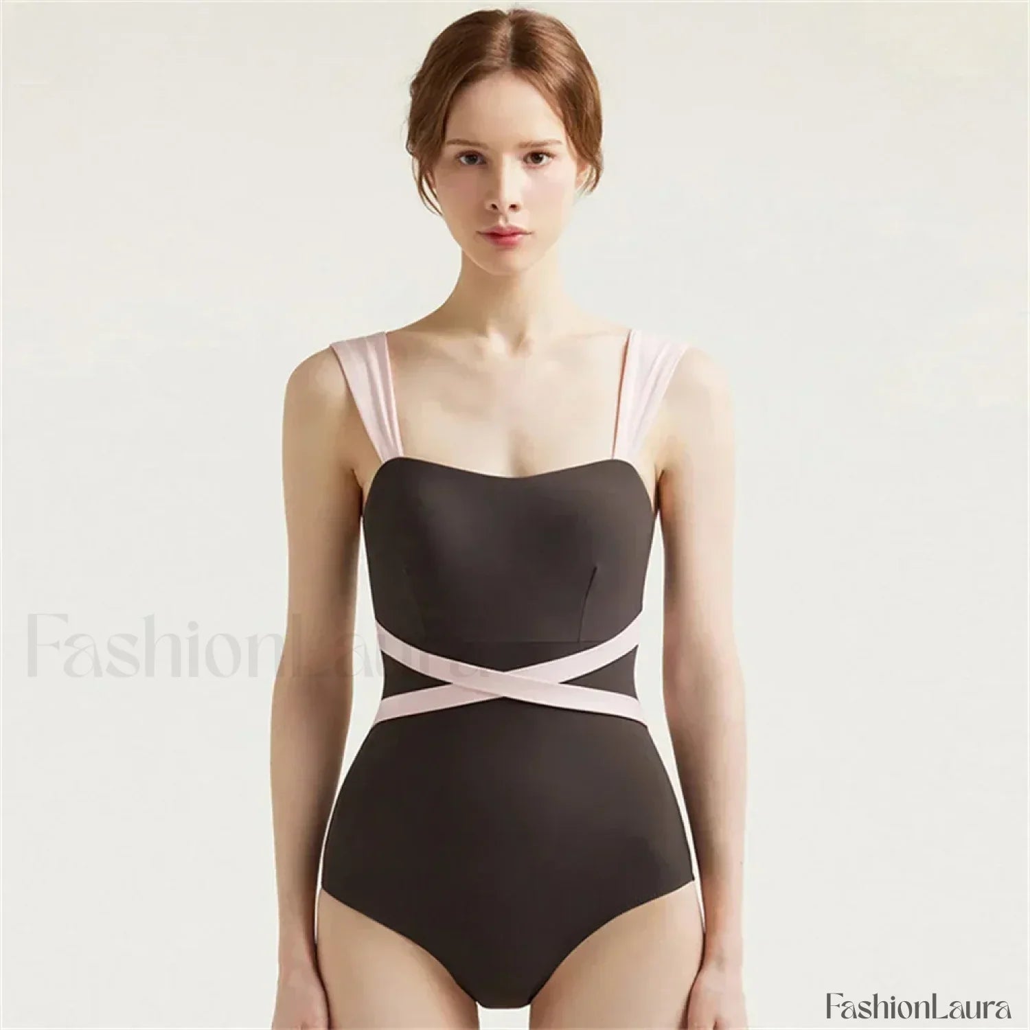 Solid Black Open Back One Piece