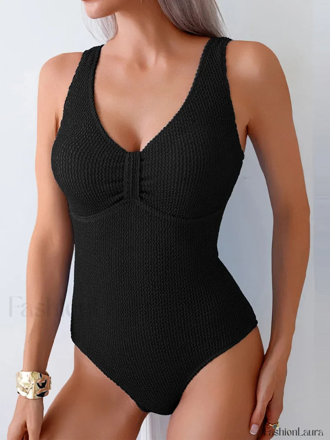 Solid Classic Backless One Piece