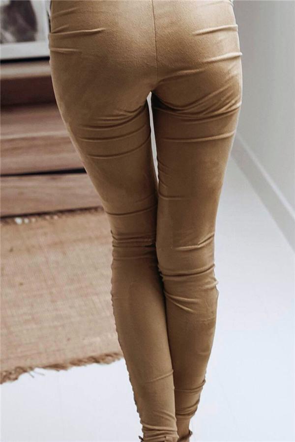 Solid Color Narrow Pants