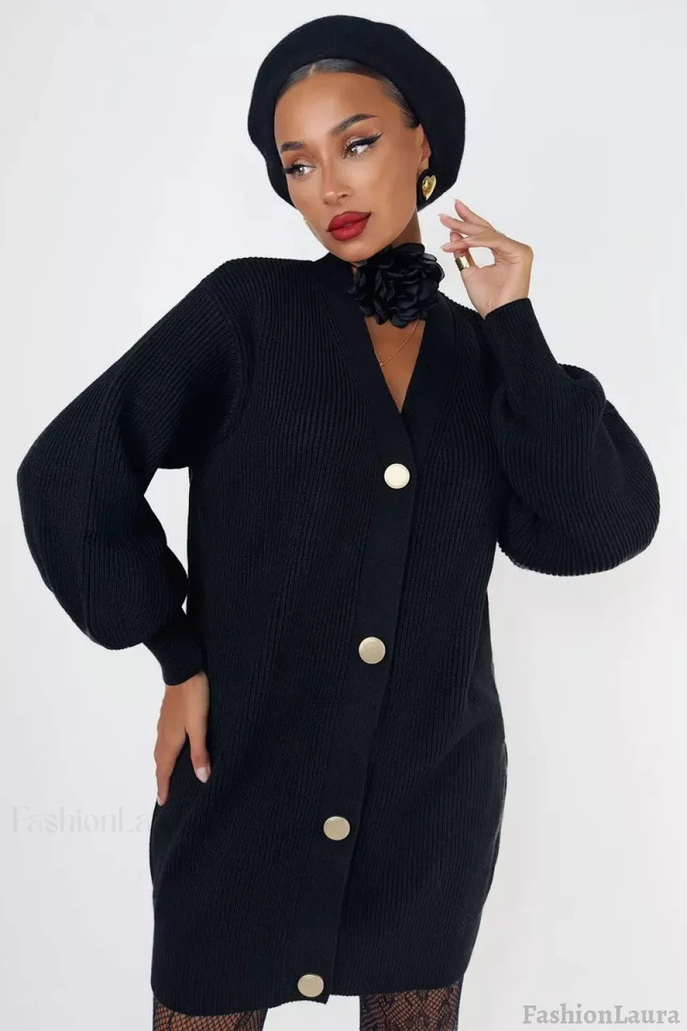 Solid Color Relaxed Knit Cardigan