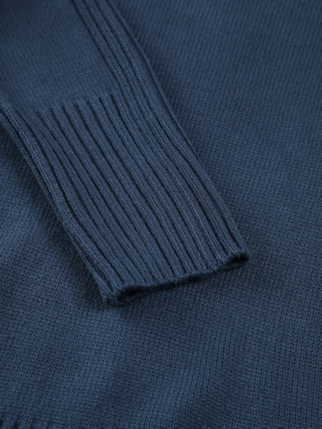 Solid High Graceful Neck Knit Sweater