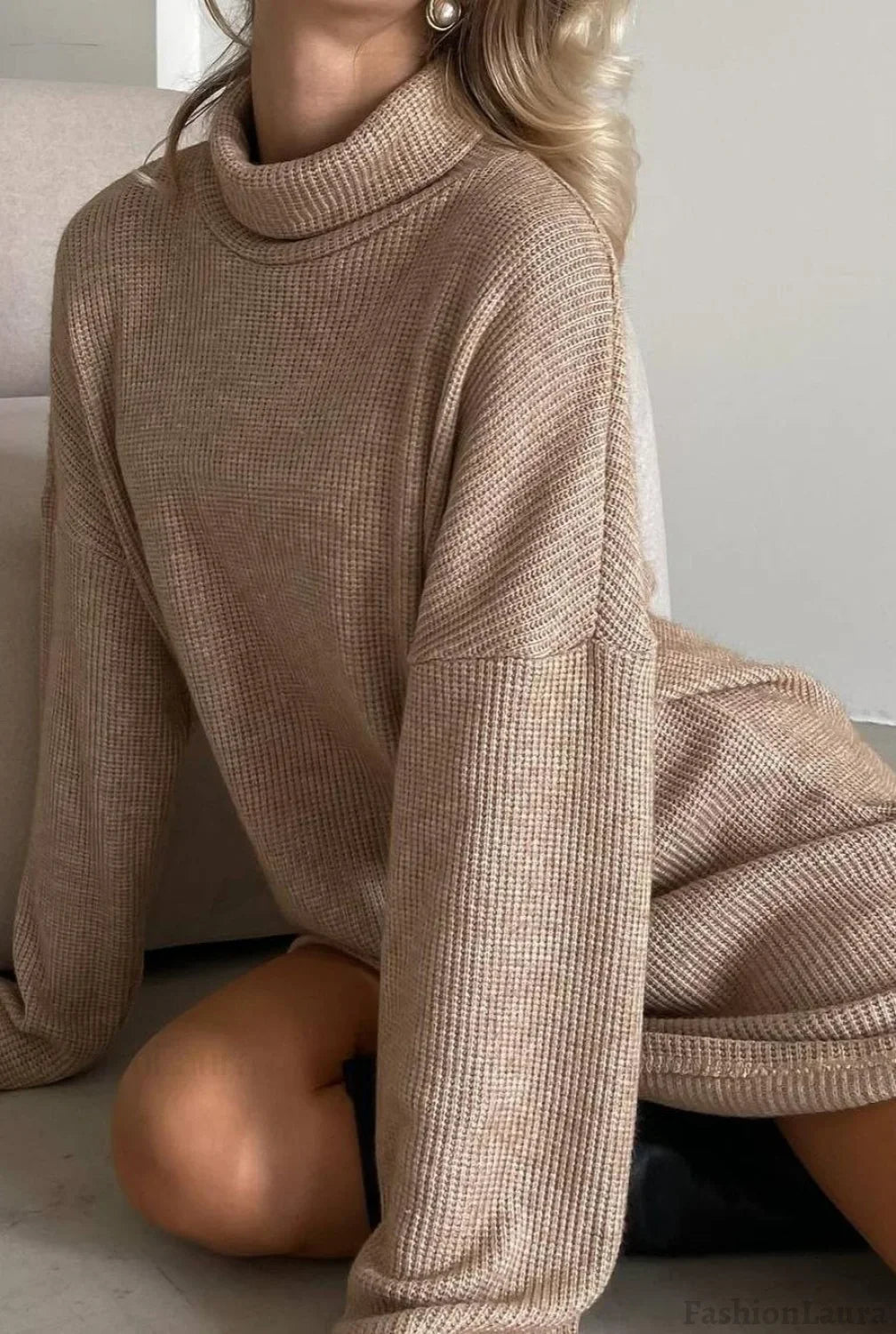 Solid Knit Pullover Sweater Dress