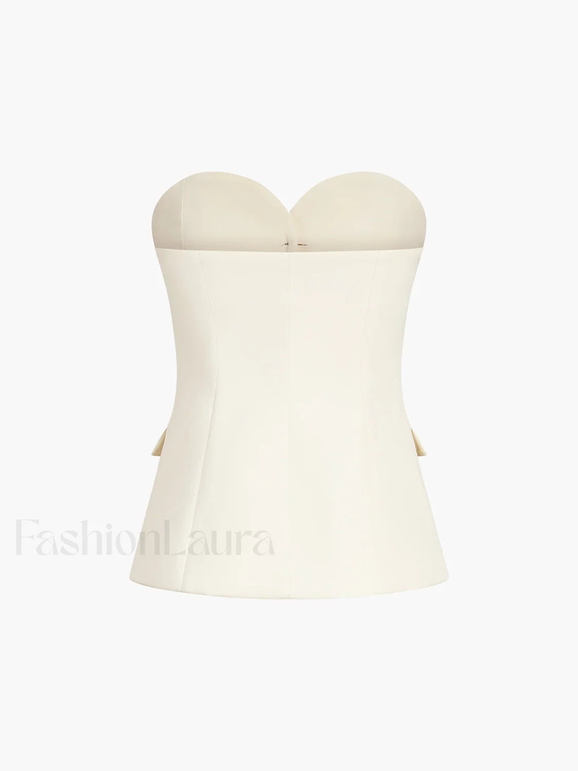 Solid Tube Top With Modern Wide Leg Pants Set