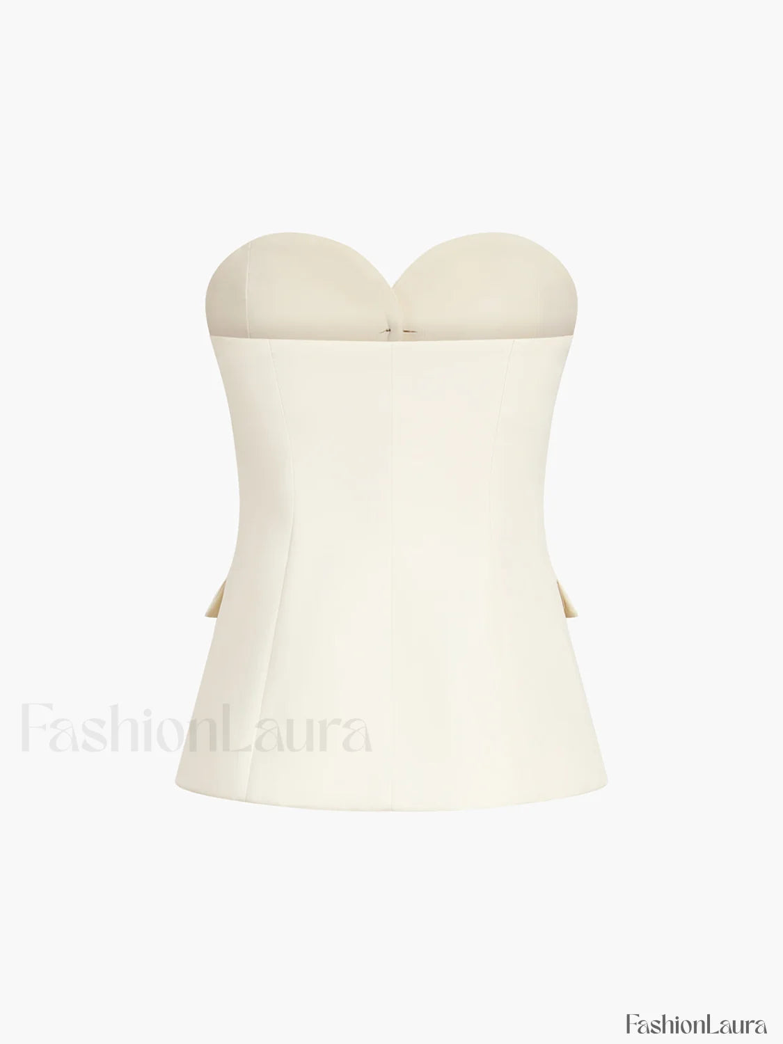 Solid Tube Top With Modern Wide Leg Pants Set