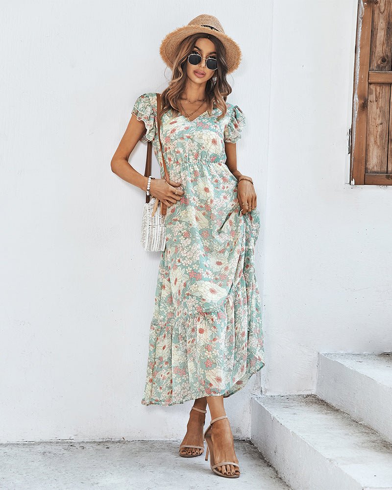 Tamara Elegant Summer Dress with Floral Print for Women Stylish Outfit