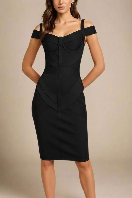 Sophia Bandage Dress - Classic Black