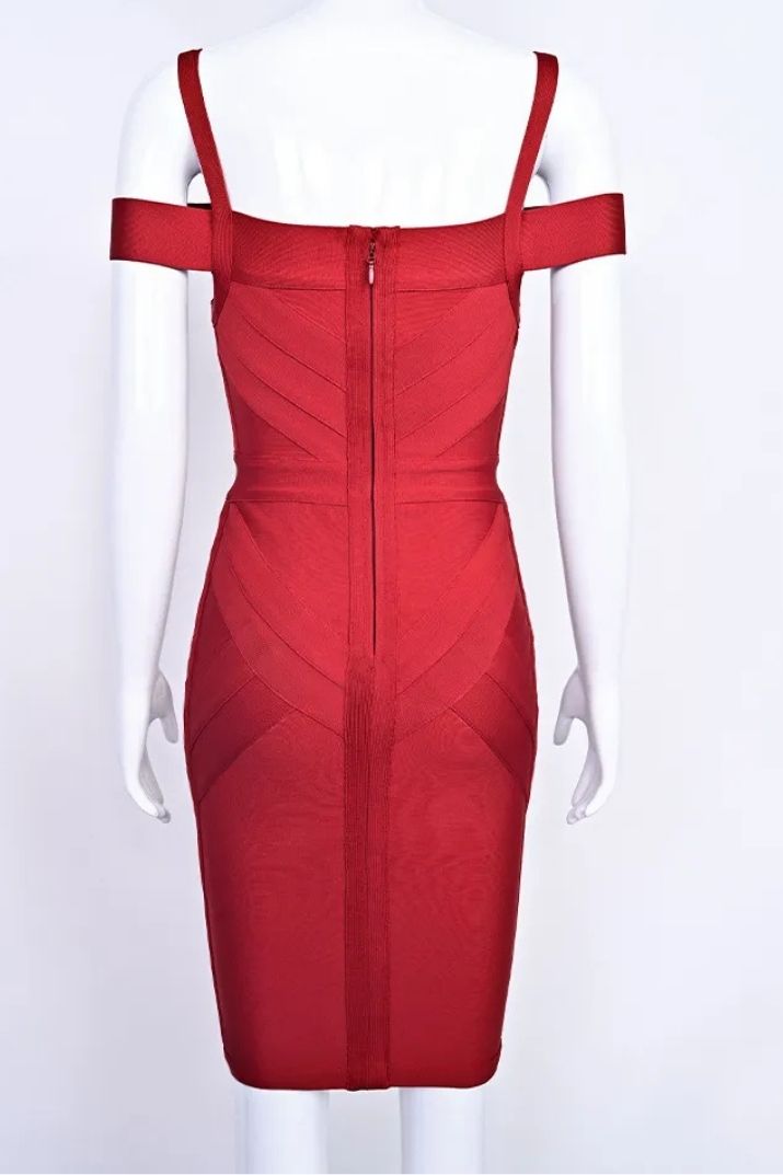 Sophia Bandage Dress - Lipstick Red