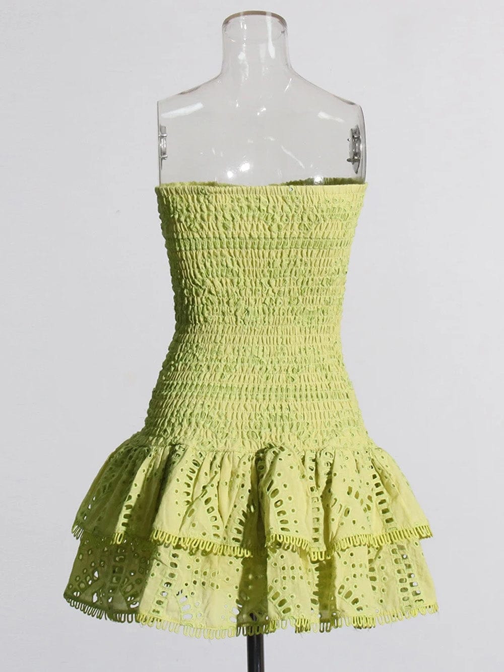 Sophia Sleeveless Spliced Ruffles Mini Dress