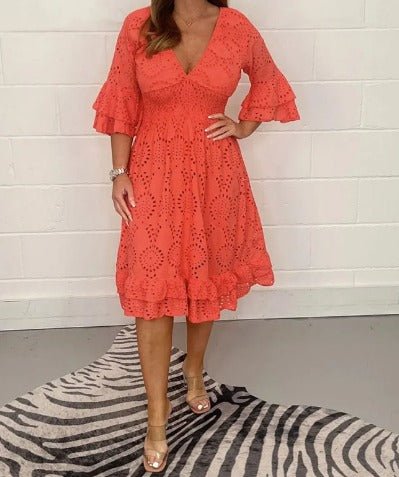 Abigaíl Elevated Lace Dress for Stylish Occasions Evening Wear Edit