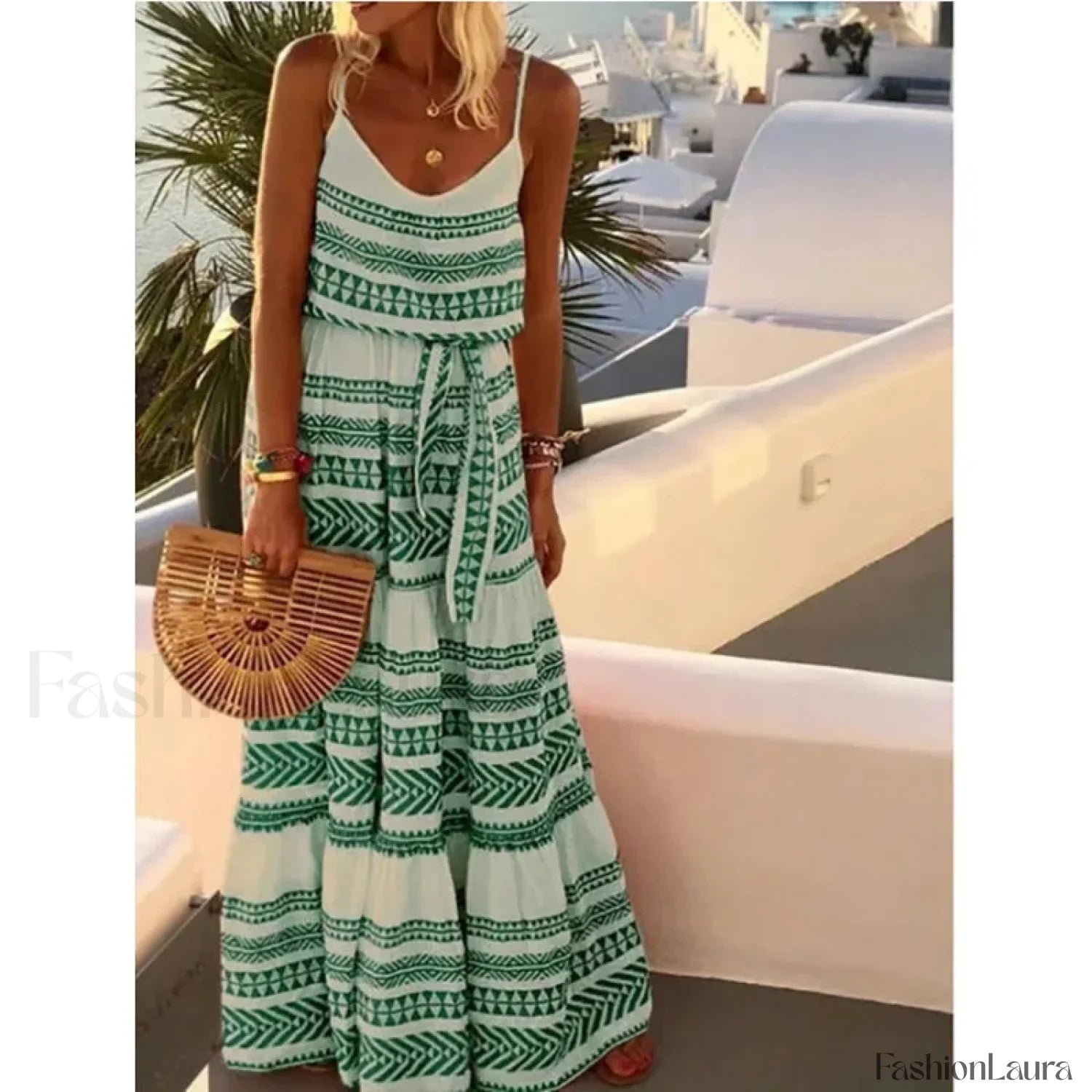 Spaghetti Strap Camisole Boho Dress