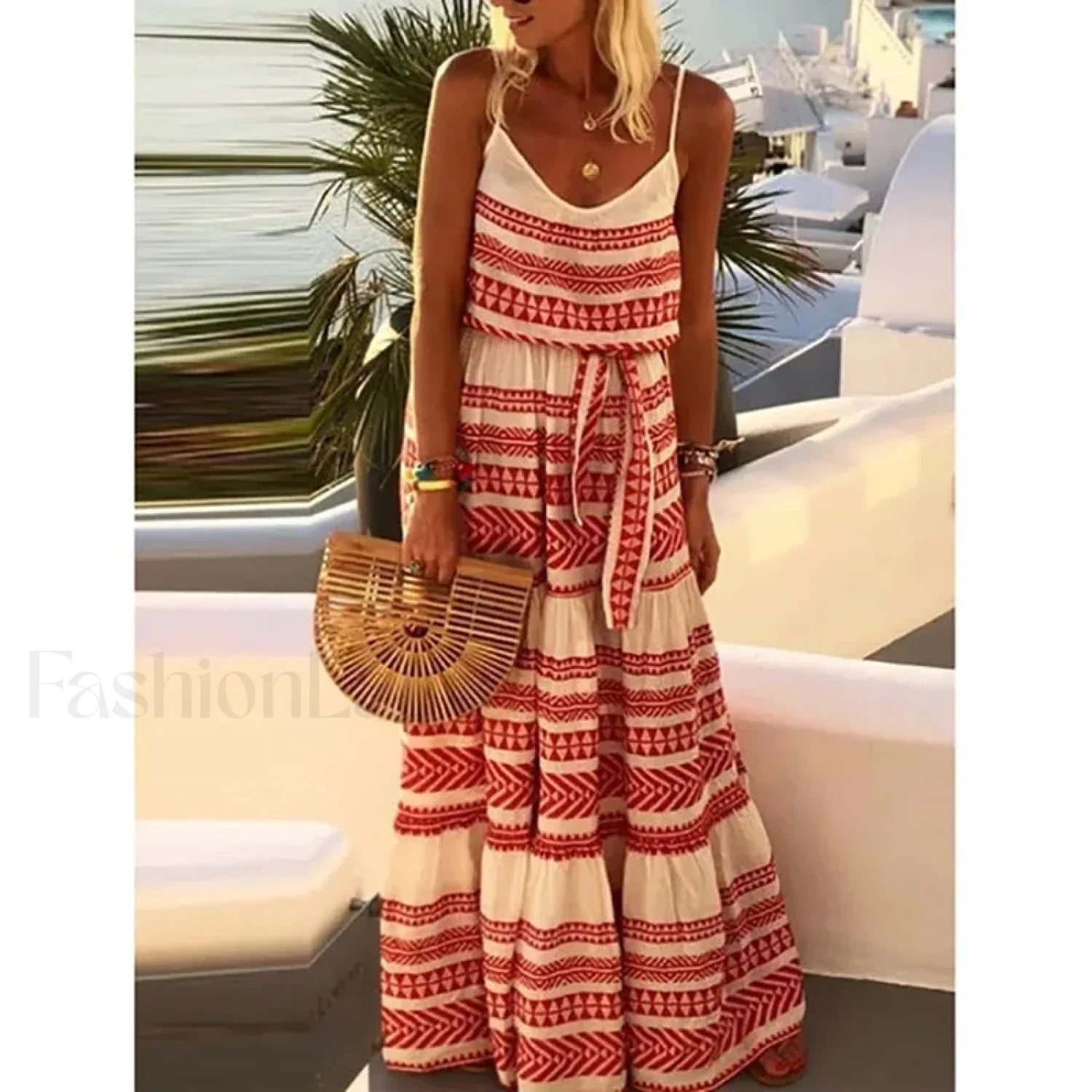 Spaghetti Strap Camisole Boho Dress
