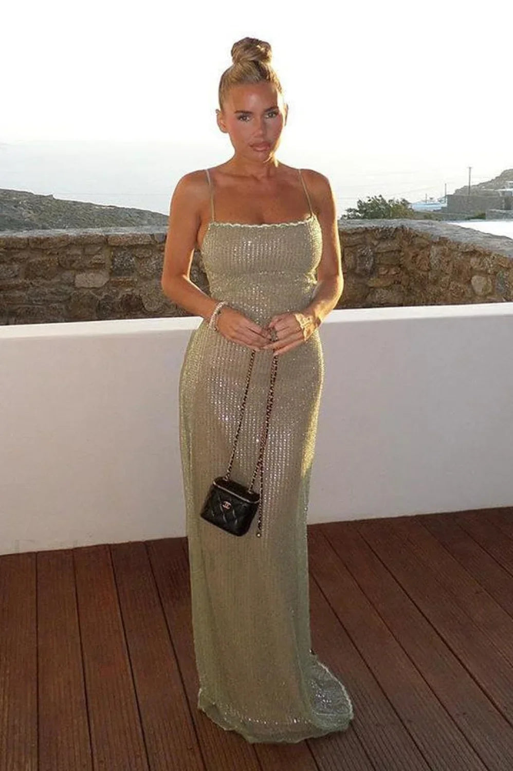 Sparkle Sequined Stylish Fit Maxi Dress