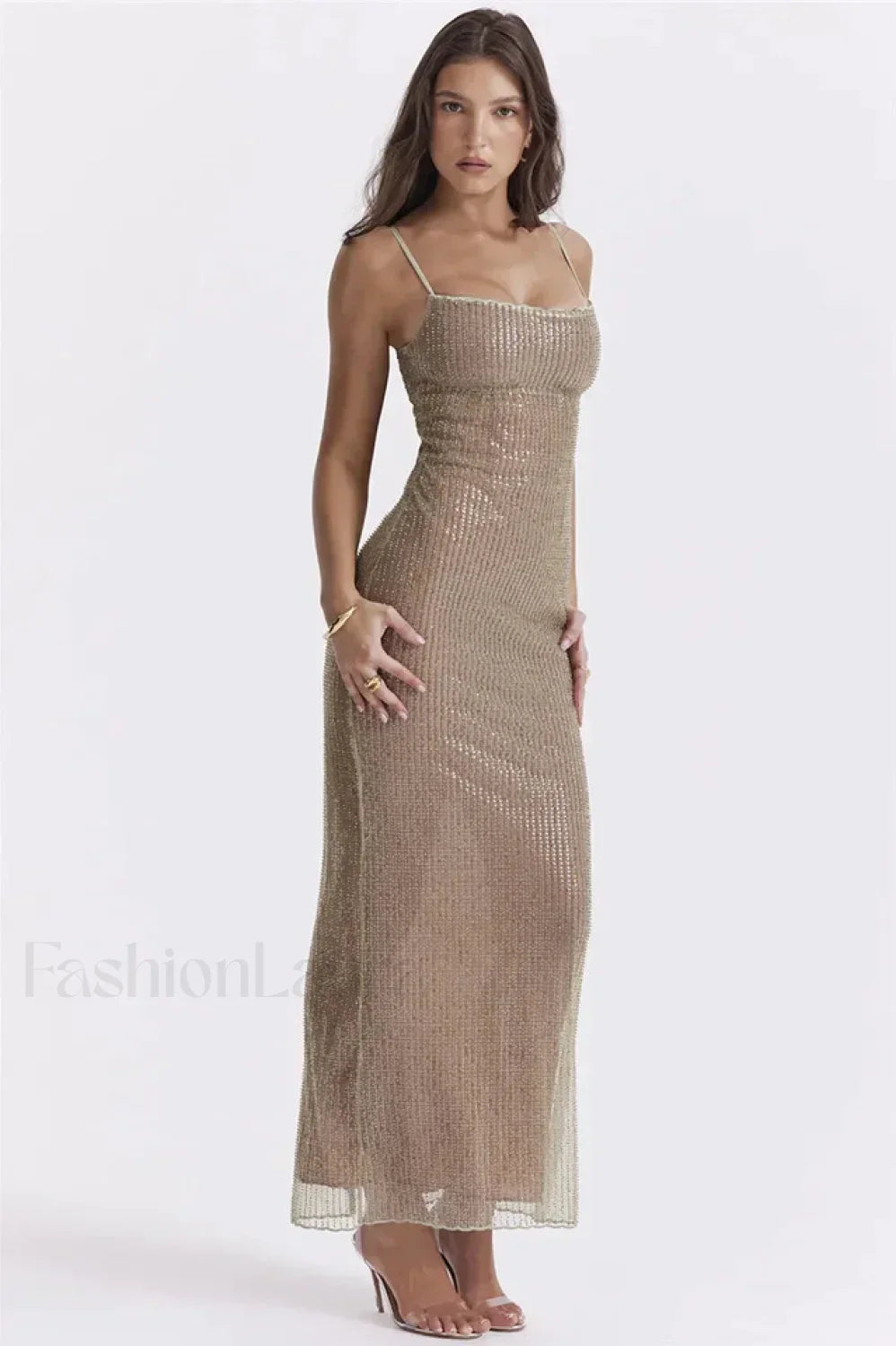 Sparkle Sequined Stylish Fit Maxi Dress