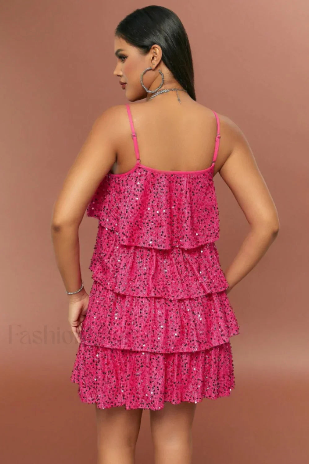 Sparkly Layered Cake Charming Cami Party Dress